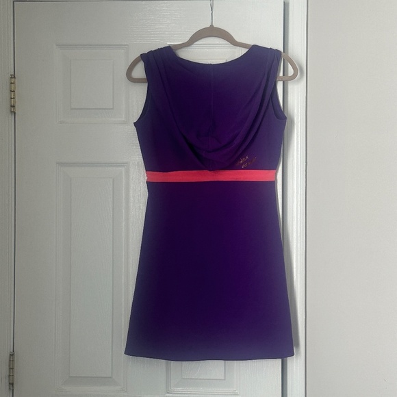 Under Armour Size Small Hooded Sleeveless Athletic Tennis Dress Purple Pink - Picture 5 of 8